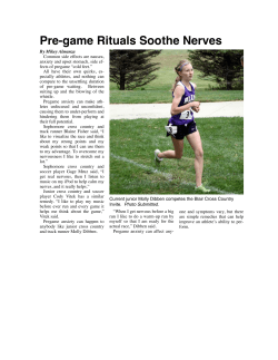 Pre-game Rituals Soothe Nerves