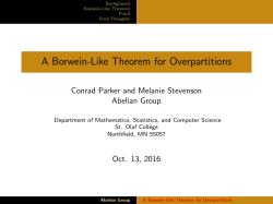 A Borwein-Like Theorem for Overpartitions