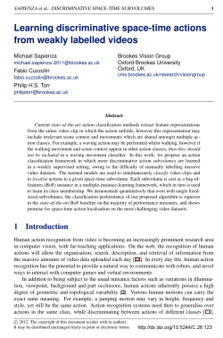 Learning discriminative space-time actions from weakly labelled