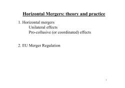 Horizontal Mergers: theory and practice