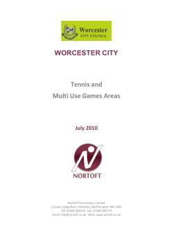 WORCESTER CITY Tennis and Multi Use Games Areas