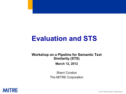 Evaluation with STS