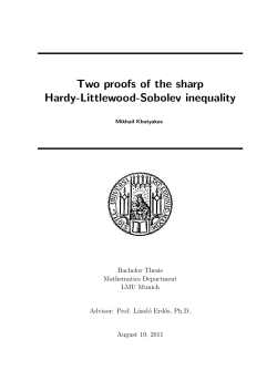 Two proofs of the sharp Hardy-Littlewood