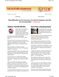 I Believe That We Will Win Don`t Play a Guessing Game