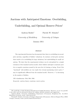 Auctions with Anticipated Emotions: Overbidding