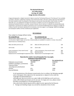 Image Services Fee Schedule