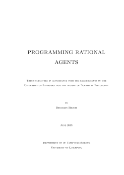 programming rational agents - DAI