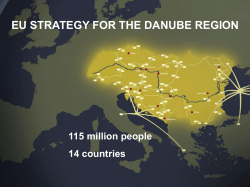 EU STRATEGY FOR THE DANUBE REGION