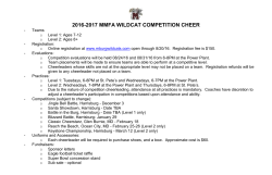 2016-2017 MMFA WILDCAT COMPETITION CHEER Teams Level 1