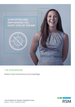 the rsm brand supporting and empowering you