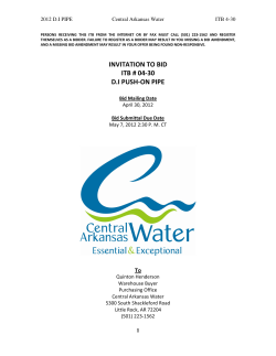 invitation to bid itb # 04-30 di push-on pipe