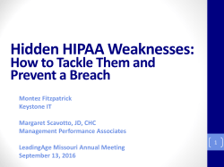The Inevitable HIPAA Data Breach: Are You
