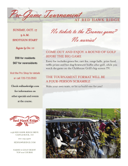 Pre-Game Tournament - Town of Castle Rock