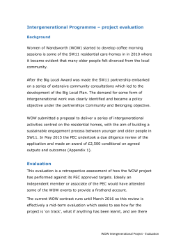 Intergenerational Programme &ndash; project evaluation