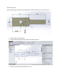 PLATE WITH A HOLE Assume a plate shown in the picture and