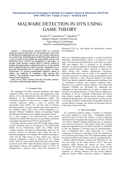 malware detection in dtn using game theory