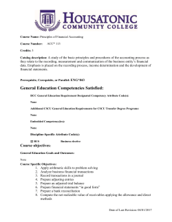 ACC 113 Course Outline