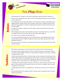 Fun Play Ideas - Pierce County Library
