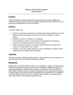 Bylaws of the Zika Coalition January 2017