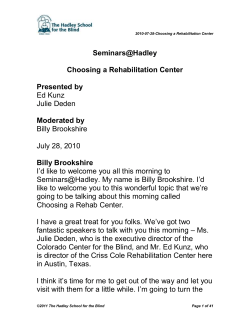 2010-07-28-Choosing a Rehabilitation Center