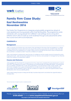 Family Firm Case Study