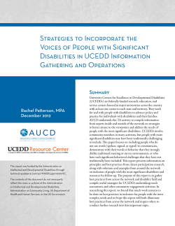 Strategies to Incorporate the Voices of People with