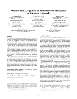 Optimal task assignment in multithreaded processors: a statistical