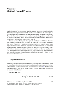 Optimal Control Problem