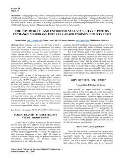 the commercial and environmental viability of proton exchange