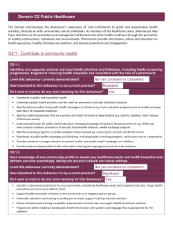 Domain O2 Public Healthcare O2.1
