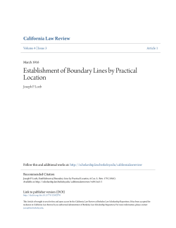 Establishment of Boundary Lines by Practical Location