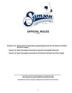 official rules official slo-pitch rules