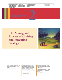 2 The Managerial Process of Crafting and Executing Strategy