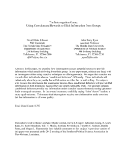 The Interrogation Game: Using Coercion and Rewards to Elicit