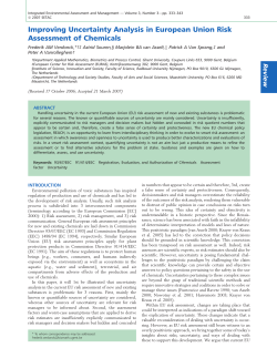 Improving Uncertainty Analysis in European Union Risk