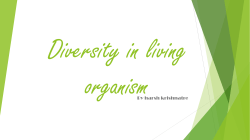Diversity in living organism