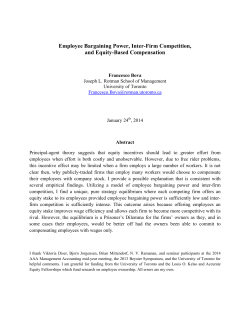 Employee Bargaining Power, Inter-Firm Competition, and Equity