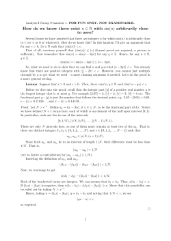 How do we know there exist n &isin; N with sin(n) arbitrarily close to zero?