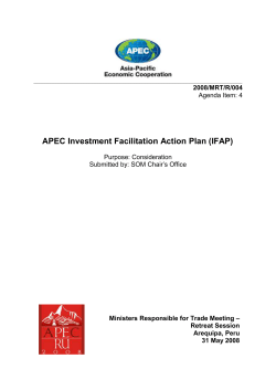 Investment Facilitation Action Plan - Asia