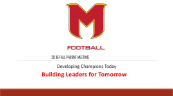 parent mtg powerpoint - Marion Indians Football