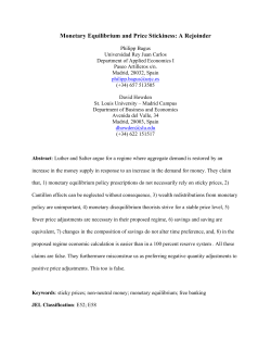 Monetary Equilibrium and Price Stickiness: A
