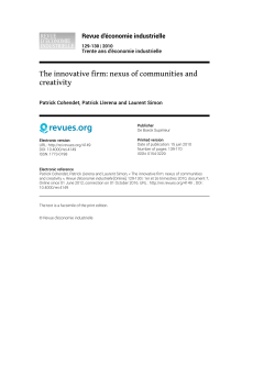 The innovative firm: nexus of communities and creativity