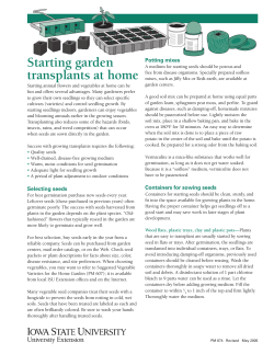 Starting garden transplants at home - ISU Extension Store