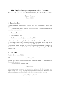 The Engle-Granger representation theorem