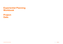Experiential Planning Workbook Project: Date