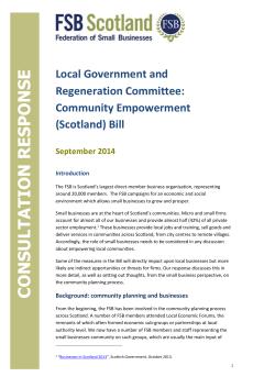 Community Empowerment (Scotland) Bill