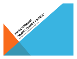 Mark Timmons &ldquo;Moral Theory Primer&rdquo;