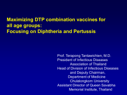 Maximizing DTP combination vaccines for all age