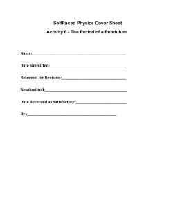 SelfPaced Physics Cover Sheet Activity 6