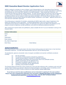 IDEC Board Application form